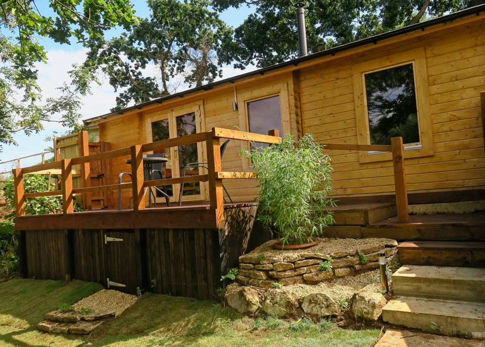Timber holiday lodge and deck