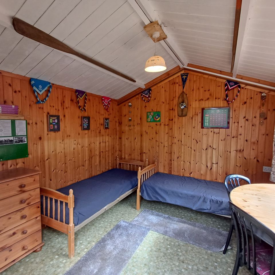 Bunk room inside a cabin