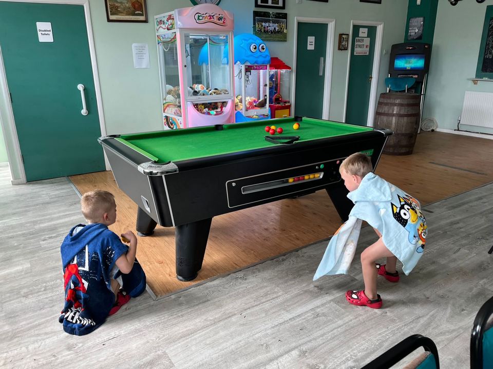 Pool table and arcade machines