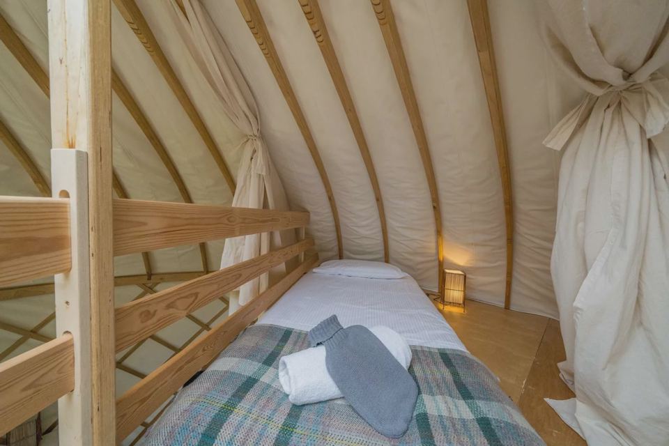 Single bed on the mezzanine