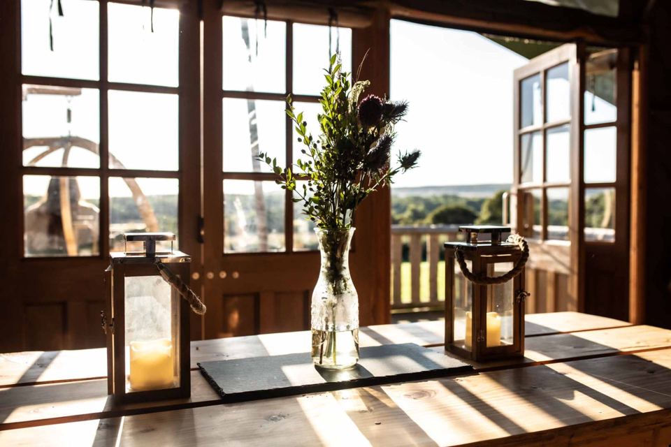 View from the lodge onto the deck