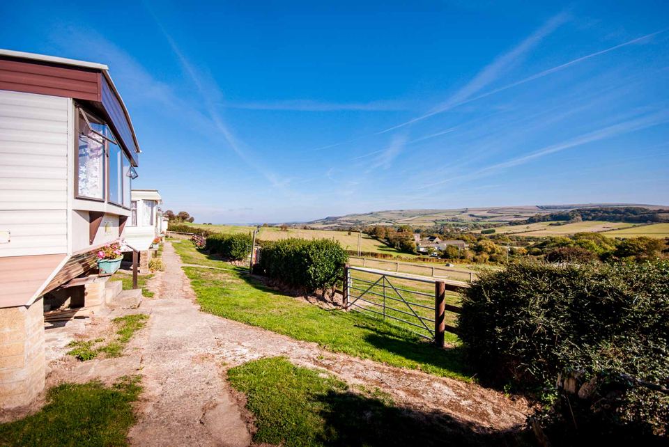 Caravans overlooking the downs
