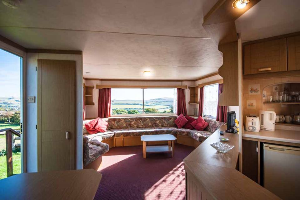 Open-plan lounge and kitchen