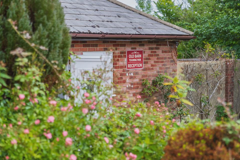 Brick reception building