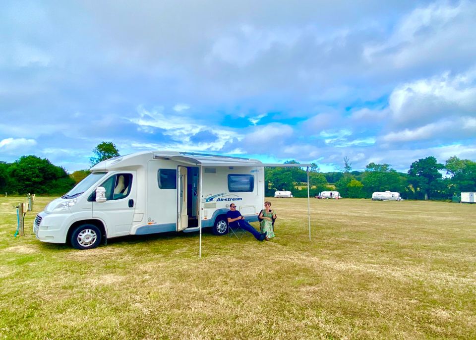 Motorhome in the open field