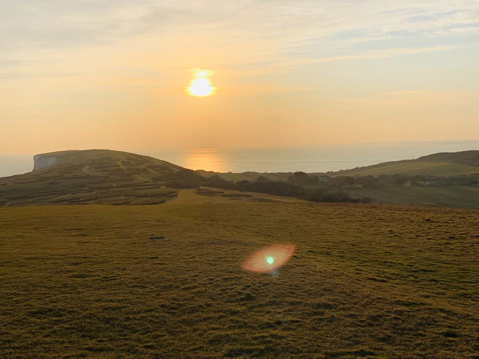 Sunset over Tennyson Down