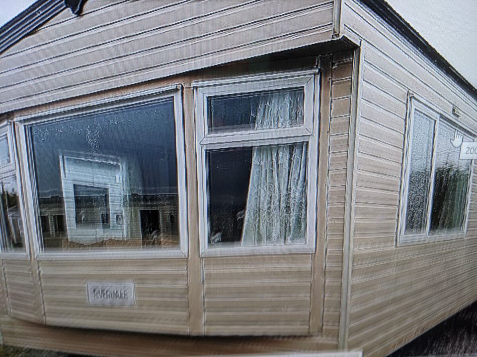 Outside of a static caravan