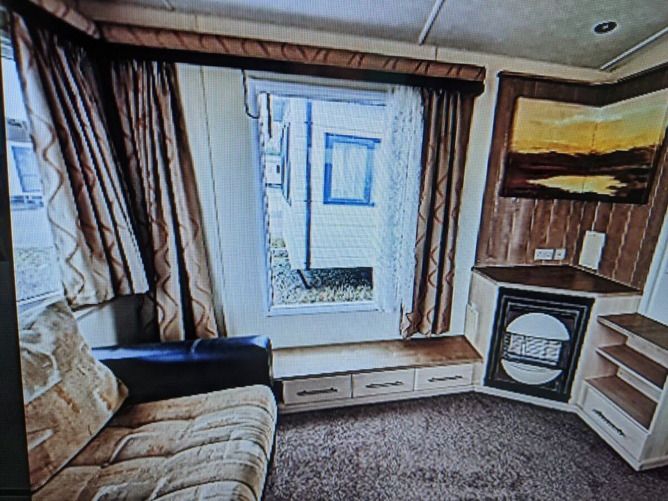 Inside a static caravan