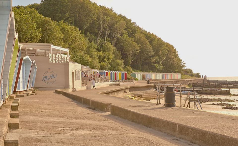 Beach huts along the promenade