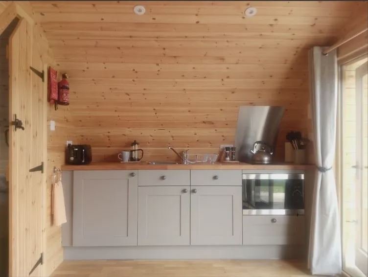 Kitchen inside a cabin