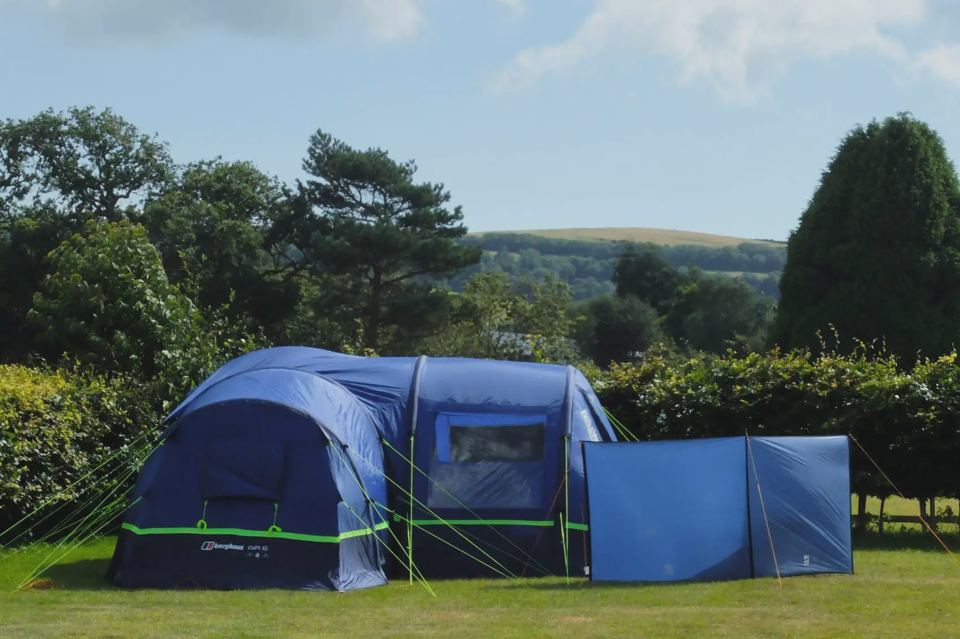 Tent on a grass pitch