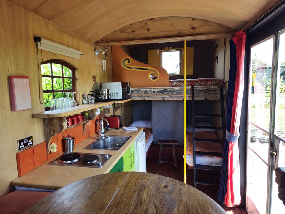 Kitchenette and bunk beds