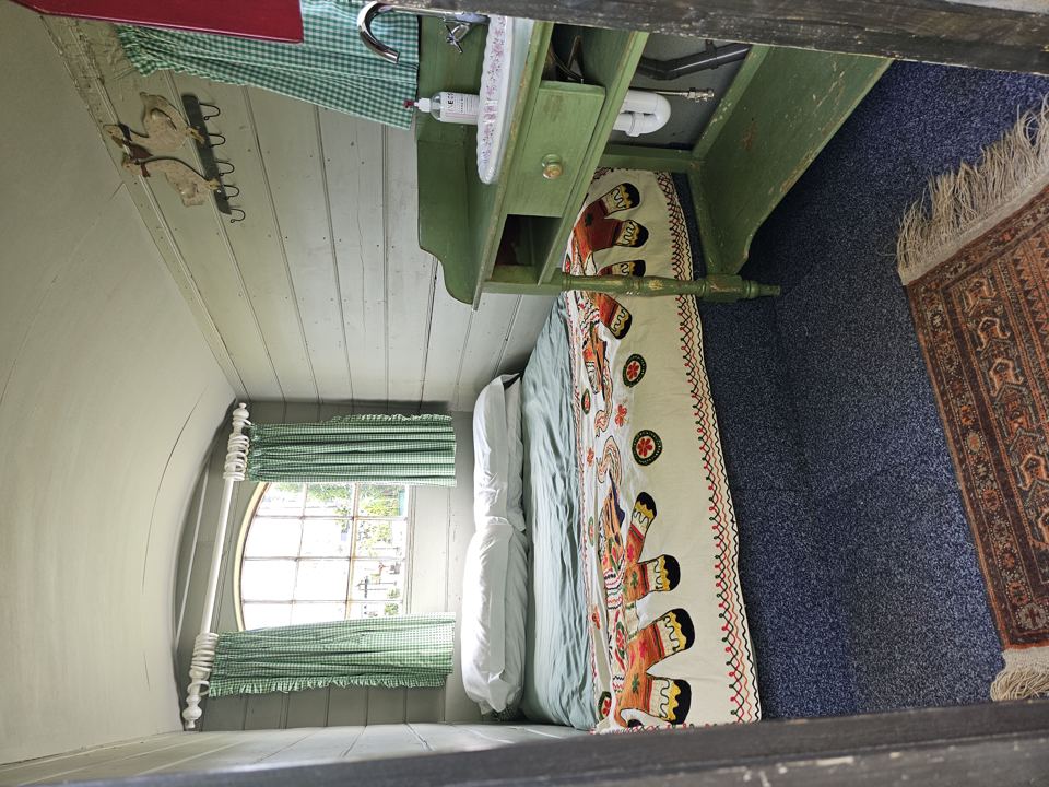Bed under the curved roof