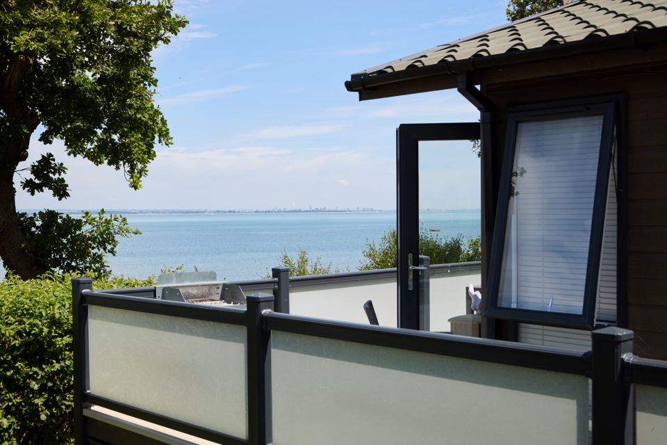 Lodge balcony over the Solent